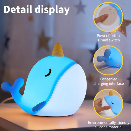 Narwhal Silicone Night Light