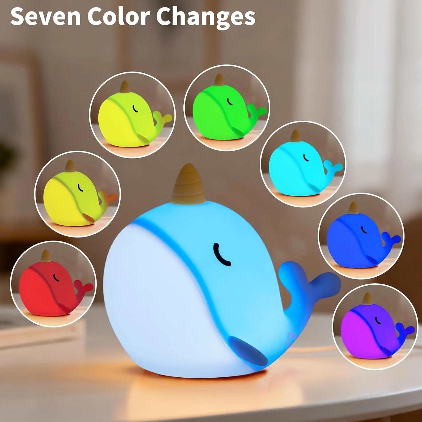 Narwhal Silicone Night Light